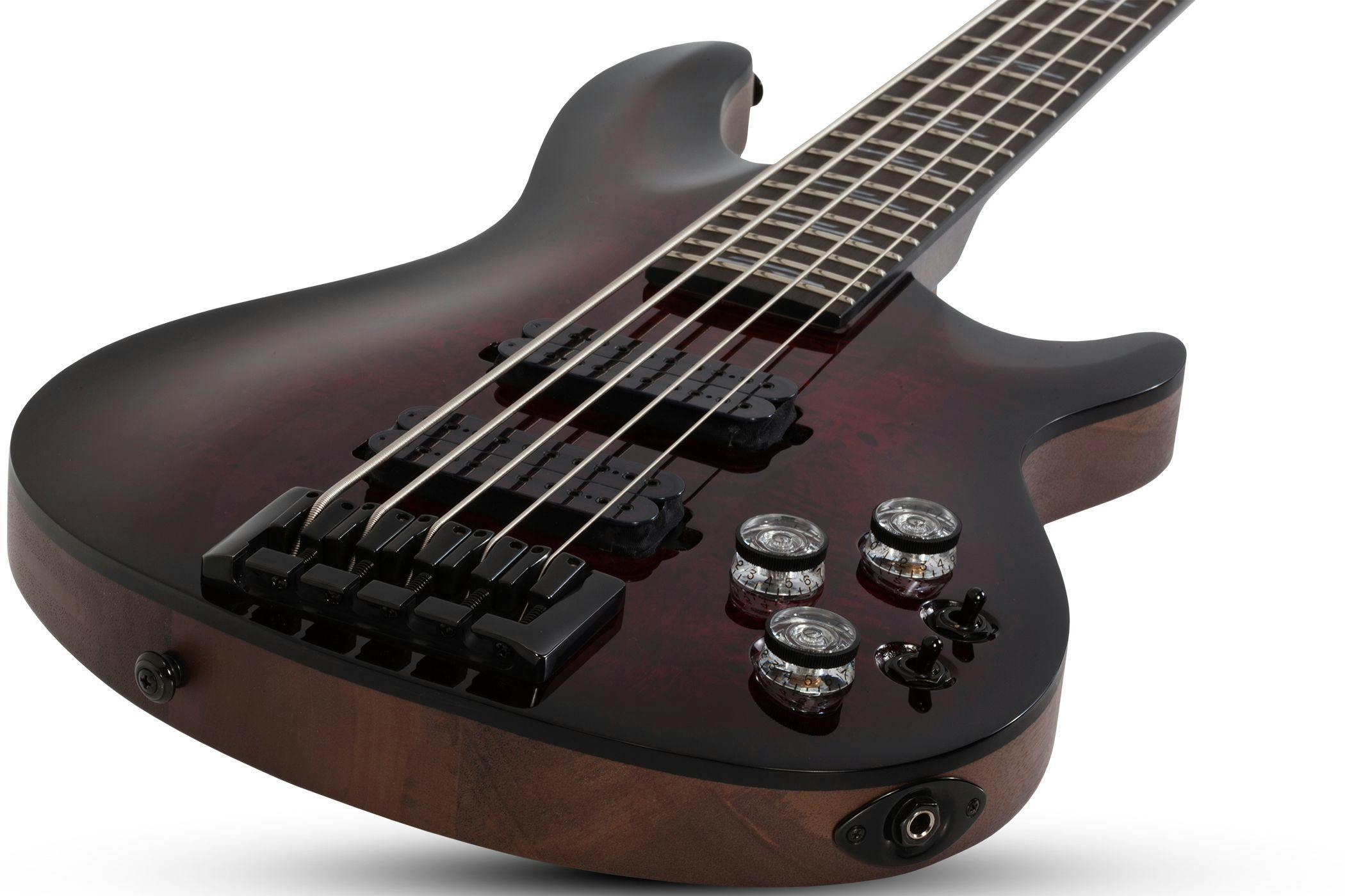 Schecter Omen Elite 5 Bass In Black Cherry Burst Andertons Music Co